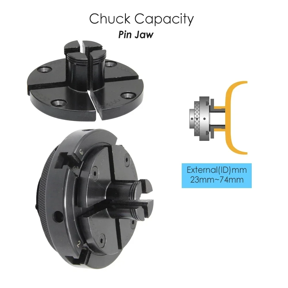 Imagem -03 - Auto Centering Madeira Torno Chuck Passo Jaw Máquinas-ferramentas para Trabalhar Madeira Acessórios 100 mm M33 M18 1