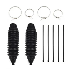 2pcs Universal Silicone Rack Pinion Steering Gaiter Pinion Boots+Cable Ties+Clamp Kit CV Boot Kit