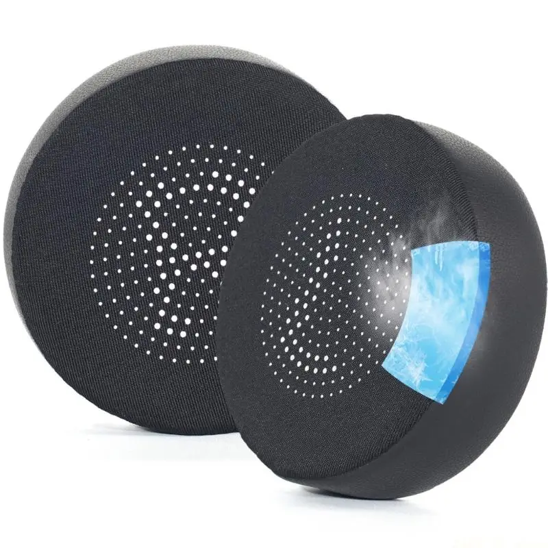 M5TD Cooling Ear Cushions Breathable Hole Feature Soft Sponge Pad for Evolve 75 75+ / 75 UC Sweat Resistant Comfortable