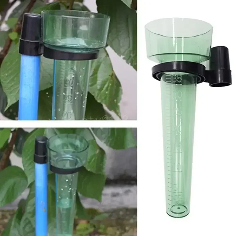 

Rain Gauges Outdoor 35ml Capacity Rain Gauges with Mounting Holder, Green Rain Gauges Large Number Easy to Read