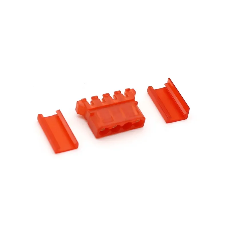 10pcs/lot Black Red Clear Crimp Molex IDE Crimped 4pin Power Connector Housing With End Cap 180 Degree and 90 Degree