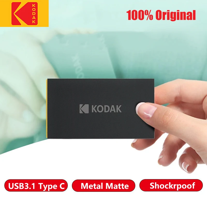 KODAK X250 External SSD USB 3.1 Gen 2 480GB 960GB Portable Solid State DRIVE 500MB/S External Hard Drive for MacBook/Latops/PS4