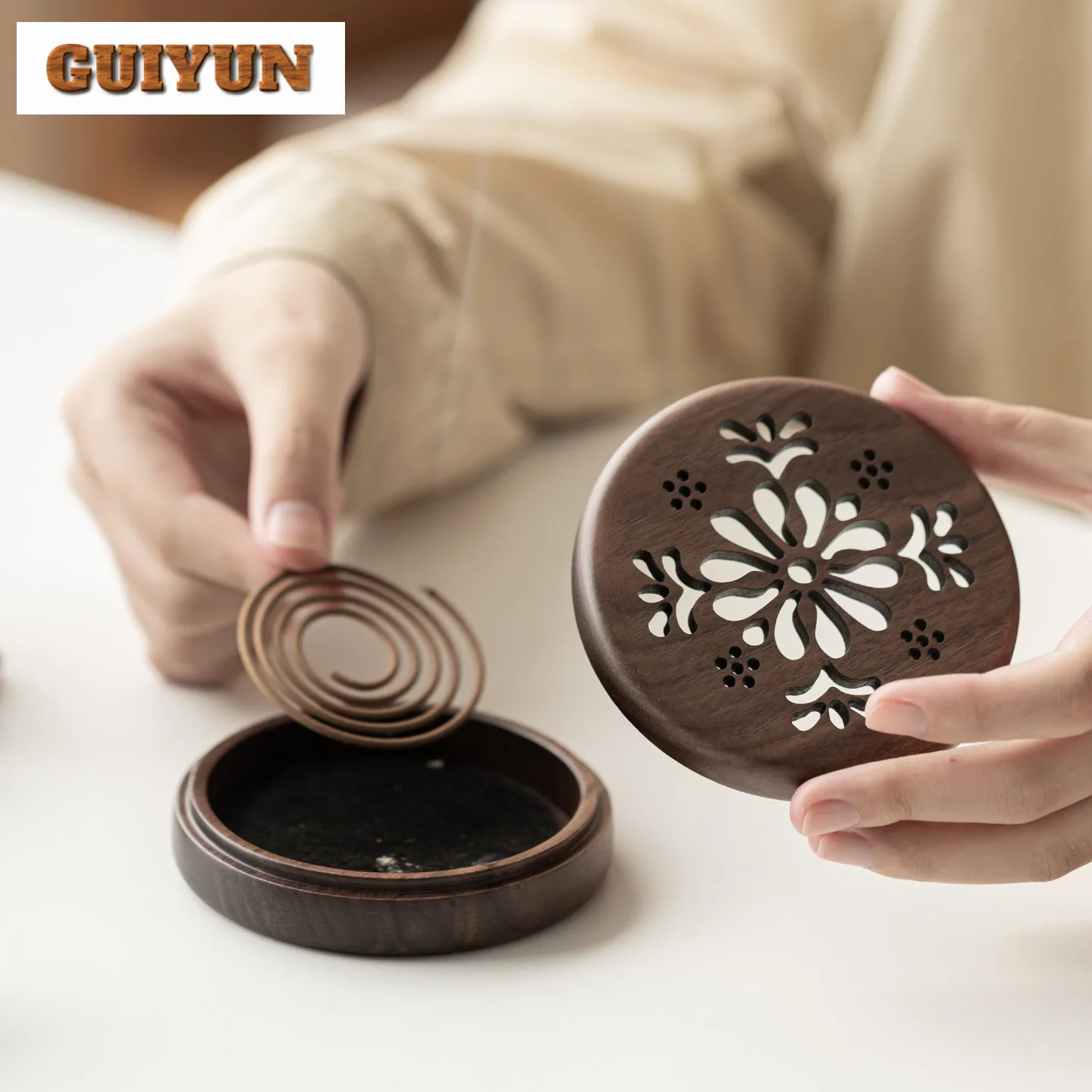 الجوز الأسود الخشب حامل البخور نافورة الماء الديكور البخور الشعلات كوزكرات مبخرة خدمات الشاي اكسسوارات الحلي