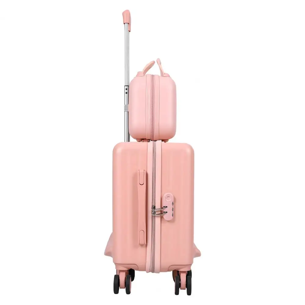 Durable 20 Inch Kids Ride-On Luggage Foldable Pedal 6 Spinner Wheels Hardshell Carry-On Scooter Suitcase For Travel
