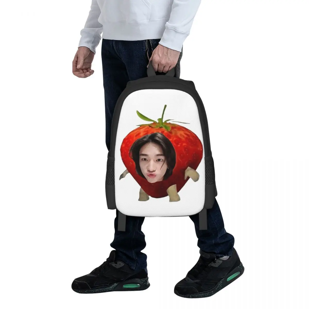 

Рюкзак Hyunjin Strawberry для студентов, школьный ранец, походный/туристический рюкзак для мужчин и женщин, модная сумка для книг, наплечная сумка