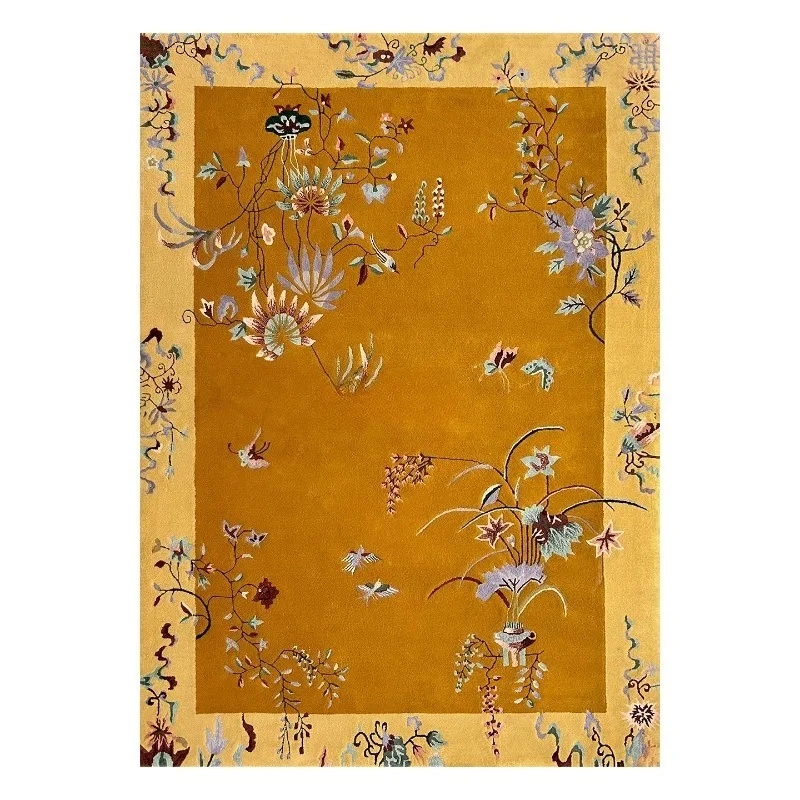 Advanced sense Song's aesthetics retro carpet living room custom wool blend handmade tufted French Chinese style bedroom