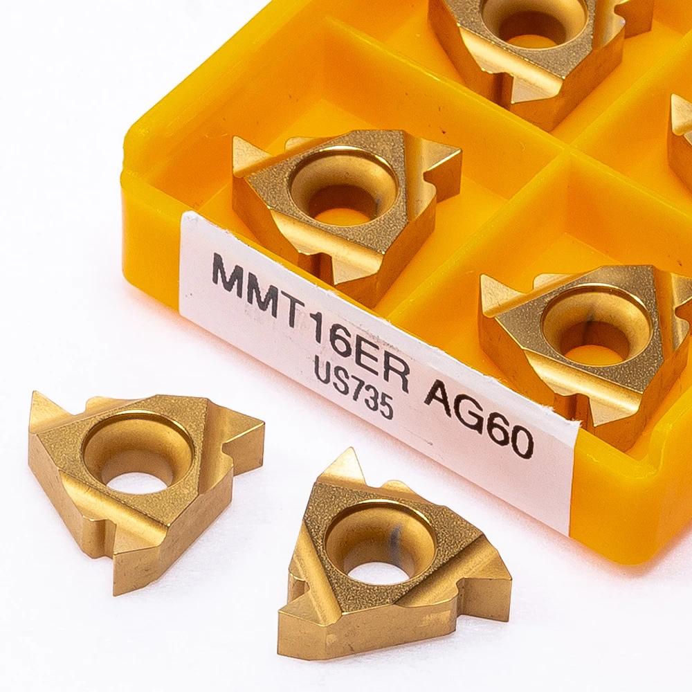 MMT16ER AG60 VP15TF UE6020 US735 초경 인서트 나사 선삭 공구 MMT 16ERAG60 CNC 절삭 선반 공구 밀링 커터