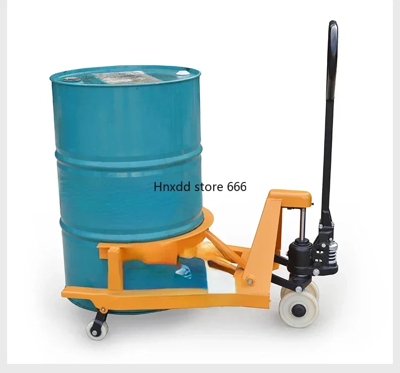 Hoop hydraulic oil drum truck, oil drum loading and unloading lift truck, drum transportation