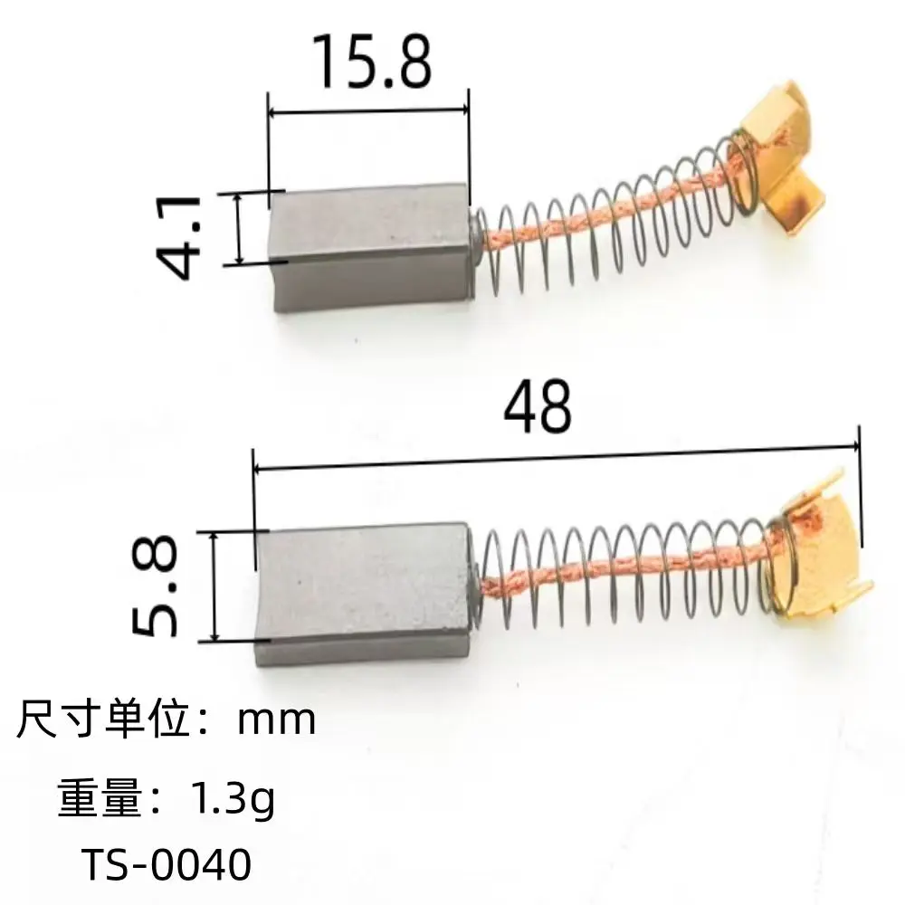 4 Pieces 4.1*5.8*15.8 Ts-0040 Suitable for Toyota Car Heater Motor Carbon Brushes, Air Conditioning Motor Carbon Brushes, All Sizes Are Universal