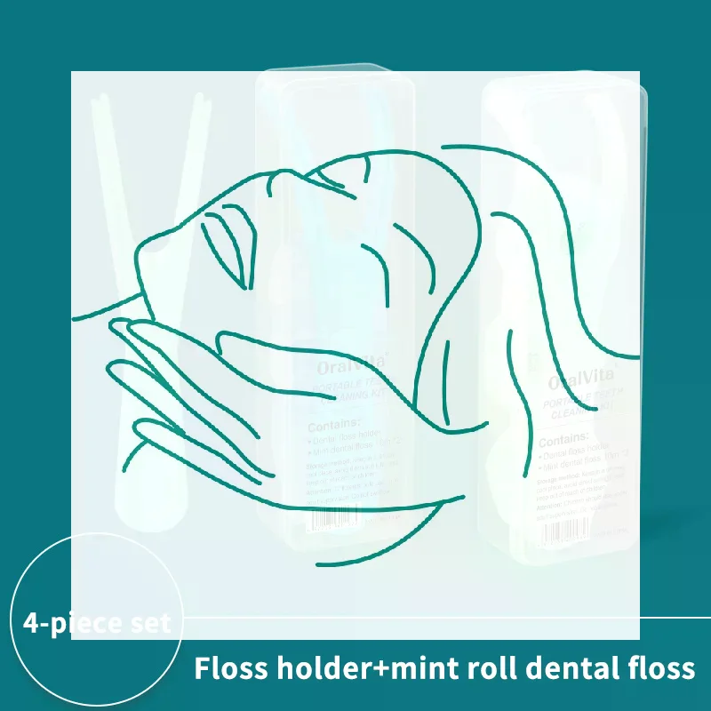 10m Dental Floss With Holder With Storage Box Teeth Cleaning Picks Reusable Replaceable Handle Stick Tool Threader For Braces