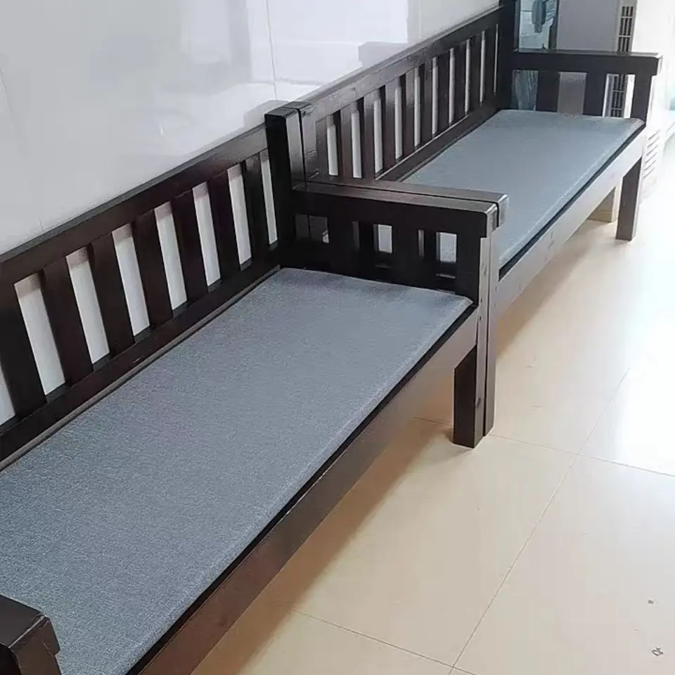 

All solid wood bench sofa chair balcony living room apartment simple leisure bench double triple sofa bench