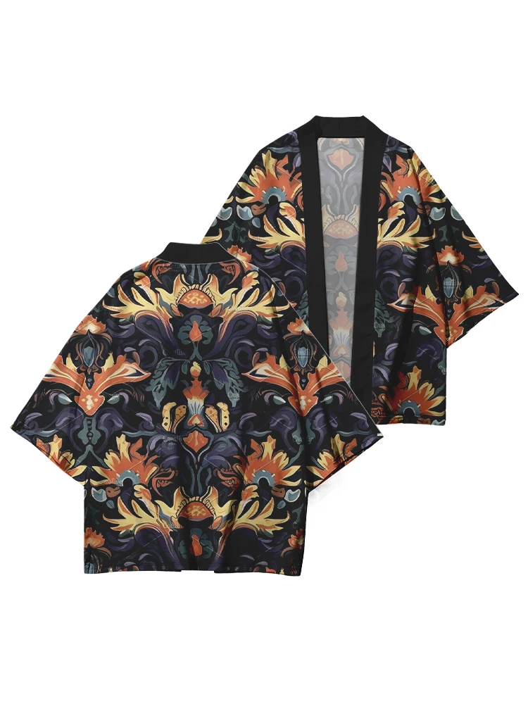 New Women's Yukata Ethnic Print Traditional Kimono Harajuku Men's Yukata Women's Japanese Streetwear Japanese Yukata Jacket