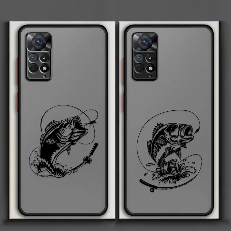 خط الصيد رجل عودة غطاء الهاتف الحال بالنسبة ل Xiaomi Redmi ملاحظة 8T 8 9 10 11 برو 12s 7 13 14 12 برو زائد 11S 9S 10S