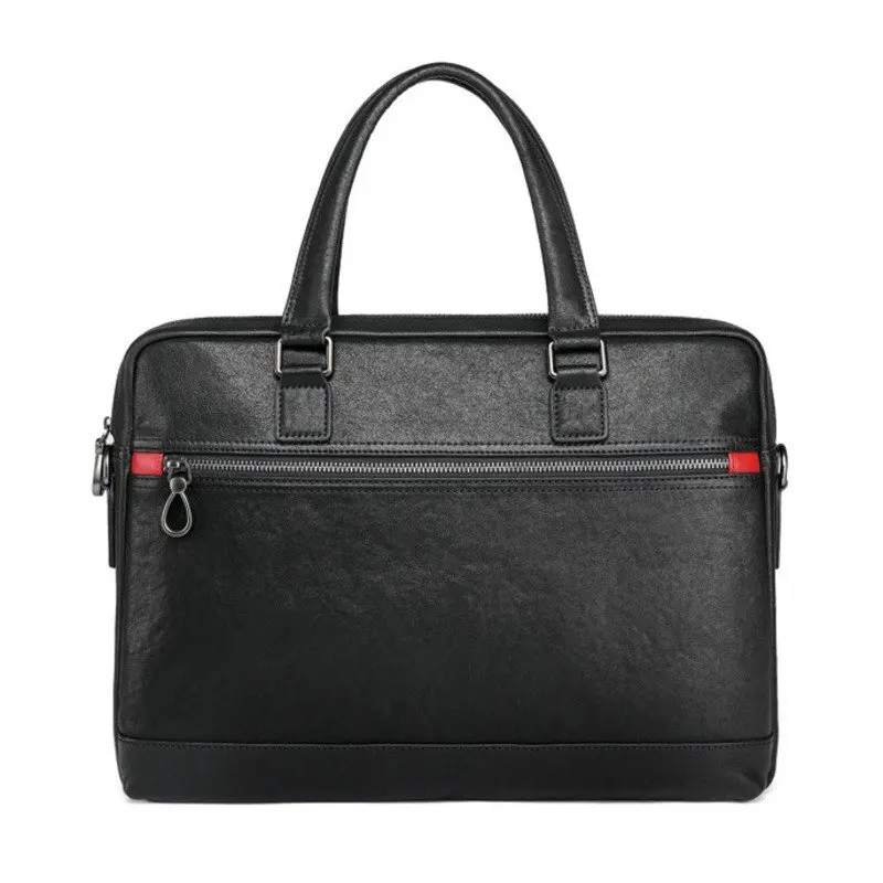 حقيبة أعمال عصرية كاجوال عصرية راقية من الجلد الطبيعي للرجال حقيبة يد من جلد البقر بطبقة علوية #6