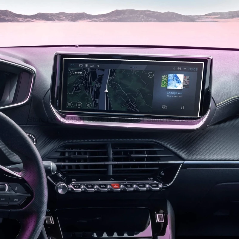 

Car Protective Tempered Glass For Peugeot E-2008 E-208 208 2024 2025 10 inch infotainment car gps Navigation radio Screen