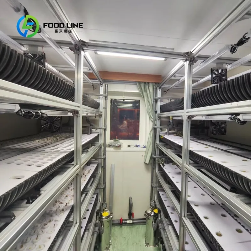 Smart Farm Container Greenhouse Mushroom Fruiting Chamber App Control Steel Vertical Growing System Stable Design Automatic