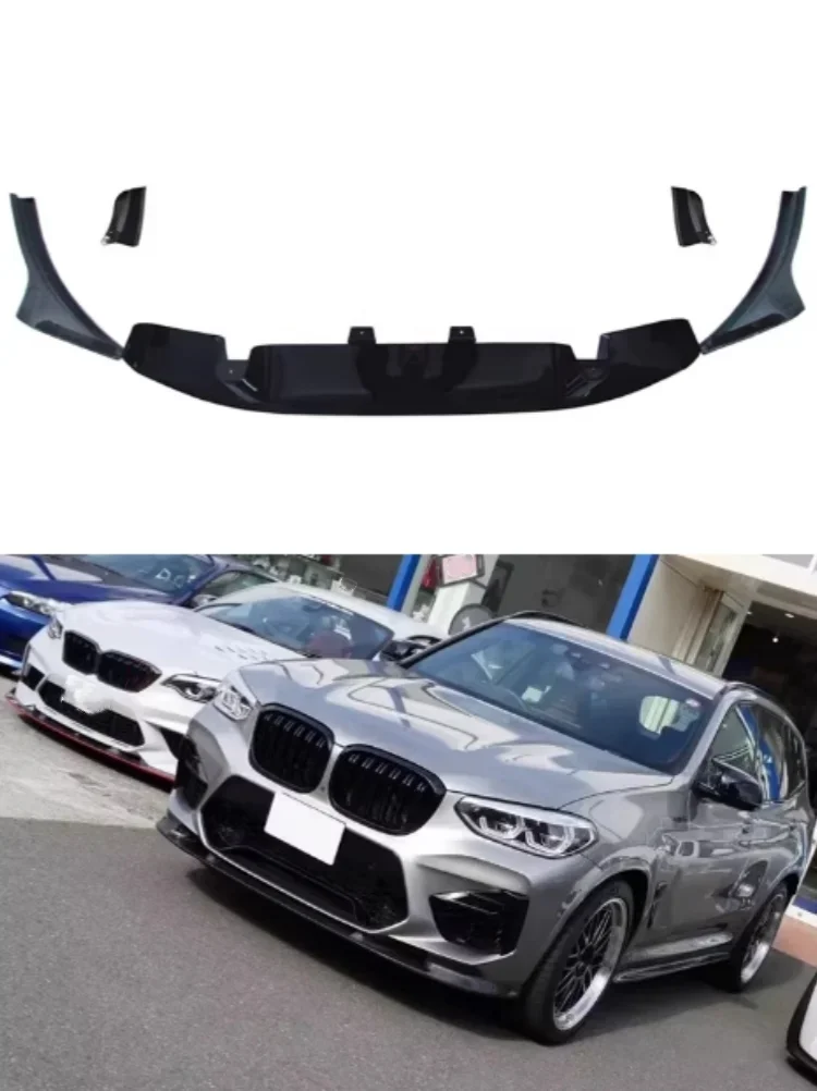 

For BMW F97 F98 X3M X4M 18-21 ABS Bright Black Front Lip Modified Gloss Black Auto Front Small Surround Shovel Car Accessories