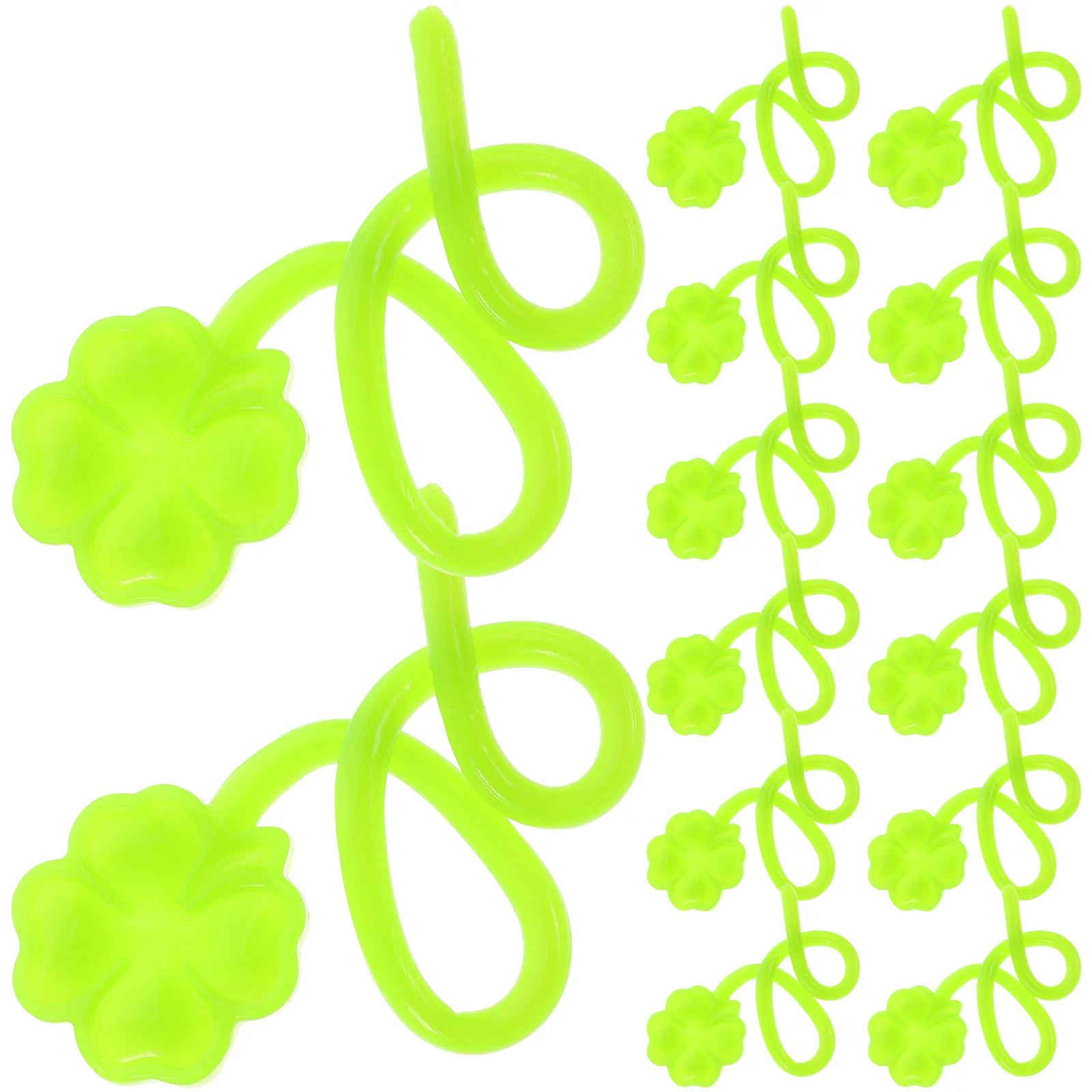 

50 Pcs Four Leaf Sticky Hand Toys Reusable Kids Birthday Gifts Party Favor Novelty Material Bright Color Design