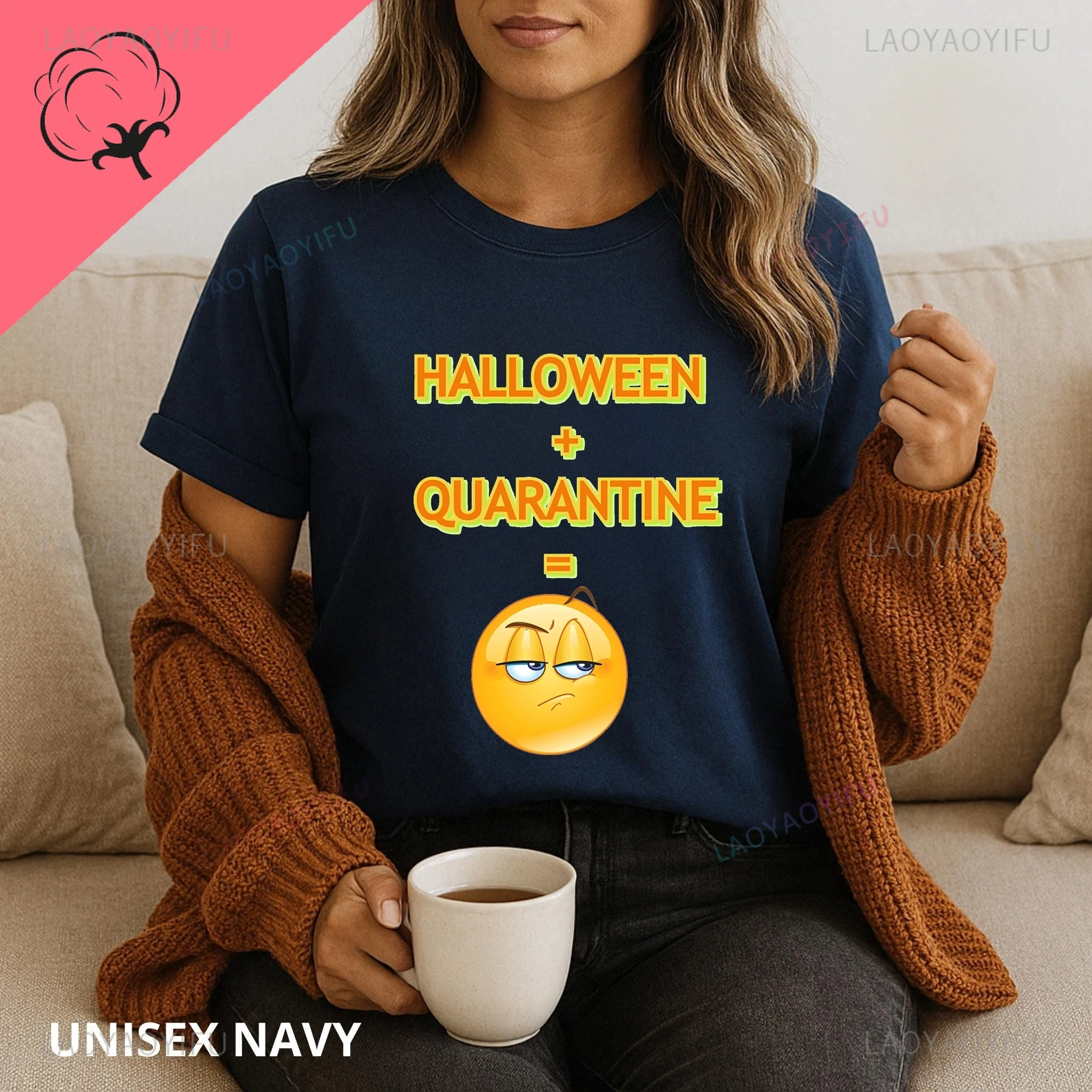 Mad Halloween - قميص نكتة الهالوين المجنون - قميص بأكمام قصيرة مناسب لكل من الرجال والنساء. تي شيرت منقوش من القطن الخالص. #1