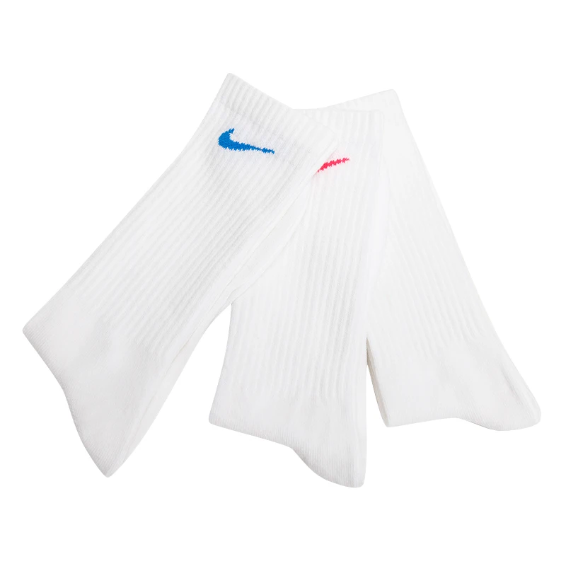 Nike (Nike) Men's and Women's Socks, Breathable, Sweat-Absorbent Sports Socks, Basketball Socks, Fashionable and Versatile Casual Socks (3 Pairs) Sx7676-938 view 4