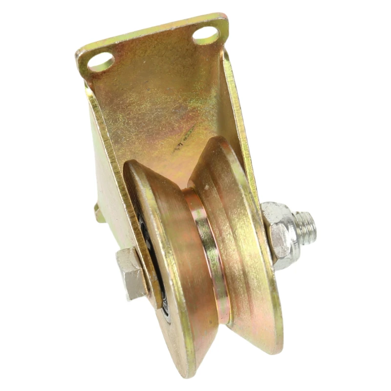 Roda pequena de porta deslizante - 50 mm de diâmetro com ranhura de rolamento em forma de U, resistente para ferro angular e trilhos guia