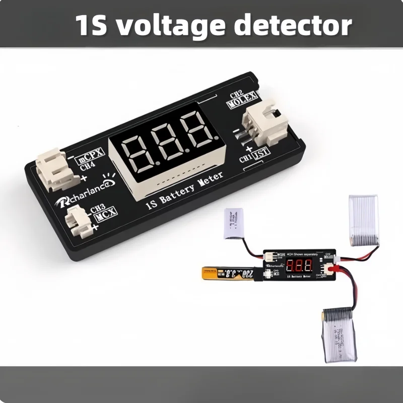

1S lithium battery voltage and capacity tester/detector with 1S digital display, supporting Life, LiPo, and LiHV batteries