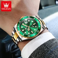 OLEVS 5885 Man Watch Original Brand Waterproof Quartz Watch Stainless Steel Strap Automatic Date Mens Gifts Watches For Man 2