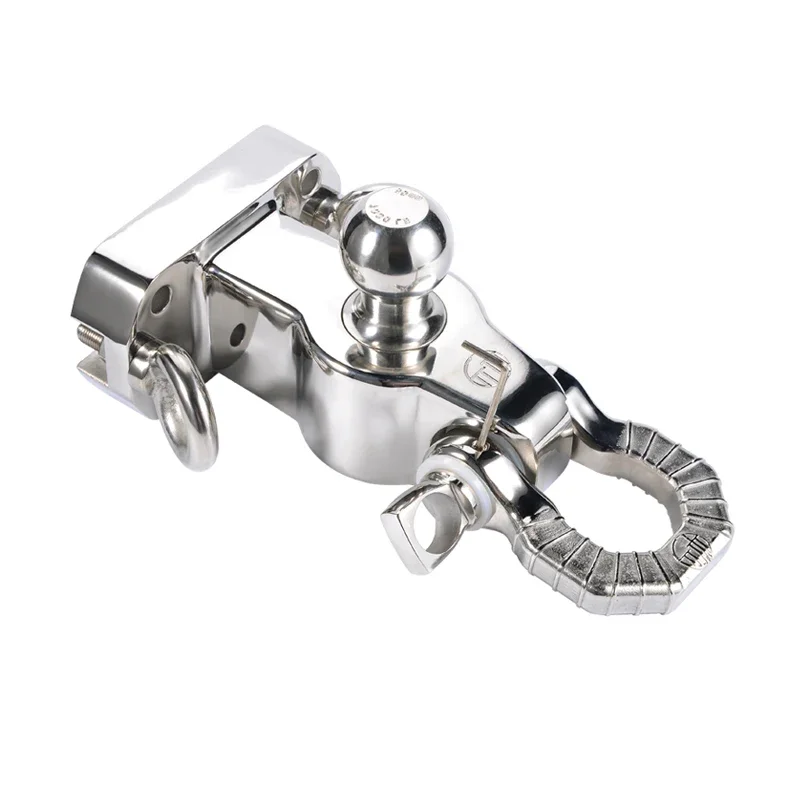PRADO Car Stainless Steel Trailer Hitch With 50mm Ball and Separable Tow Hook Shackle Off-road Refit Accessories