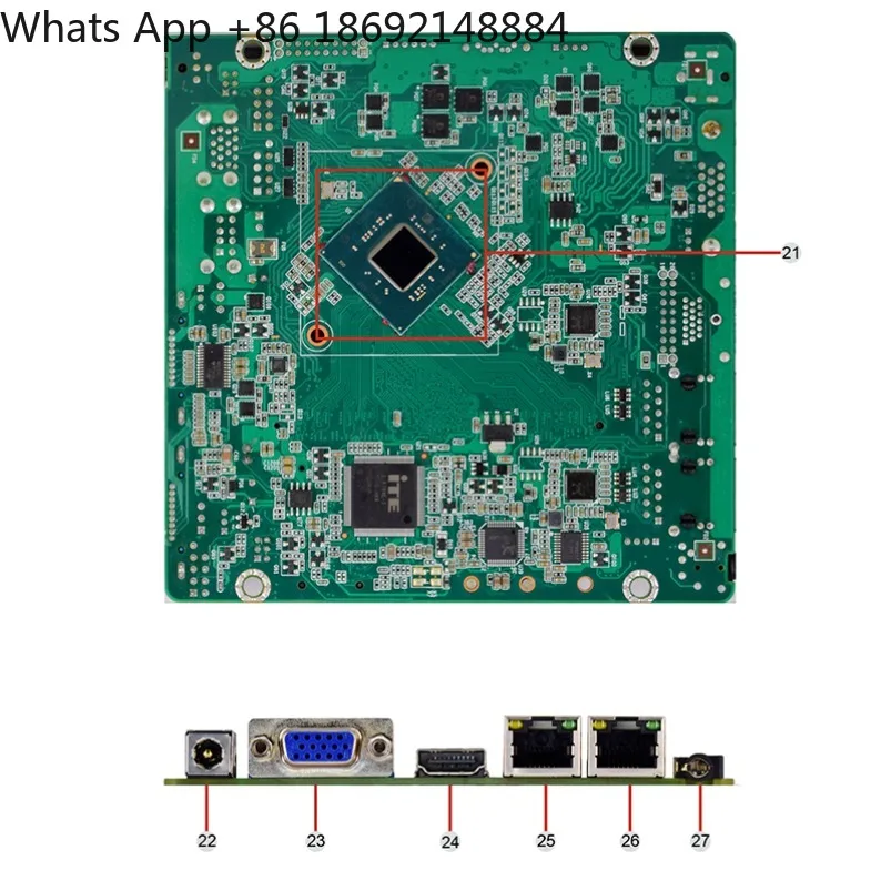 N2840 mini industrial computer dual network double string micro low power computer small host fanless