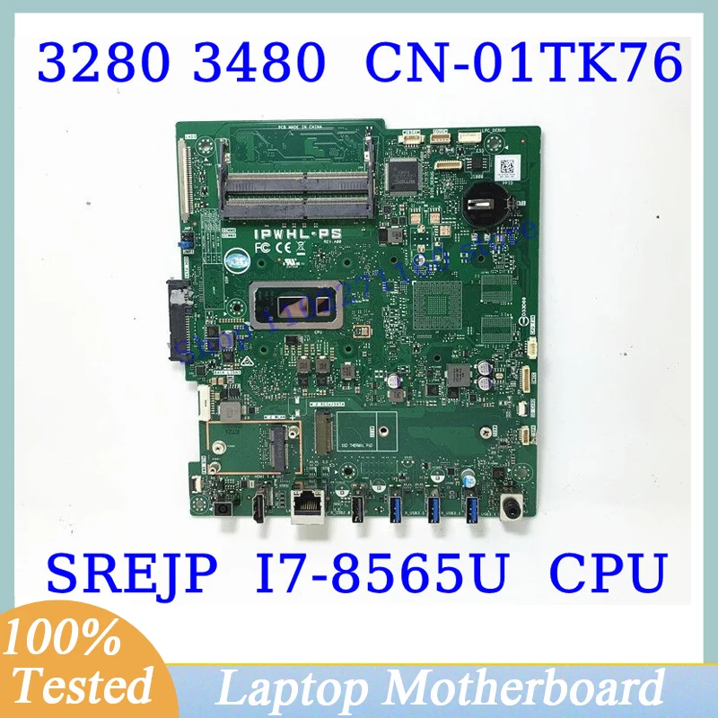 

CN-01TK76 01TK76 01TK76 For Dell 3280 3480 With SREJP I7-8565U CPU Mainboard Laptop Motherboard 100% Fully Tested Working Well