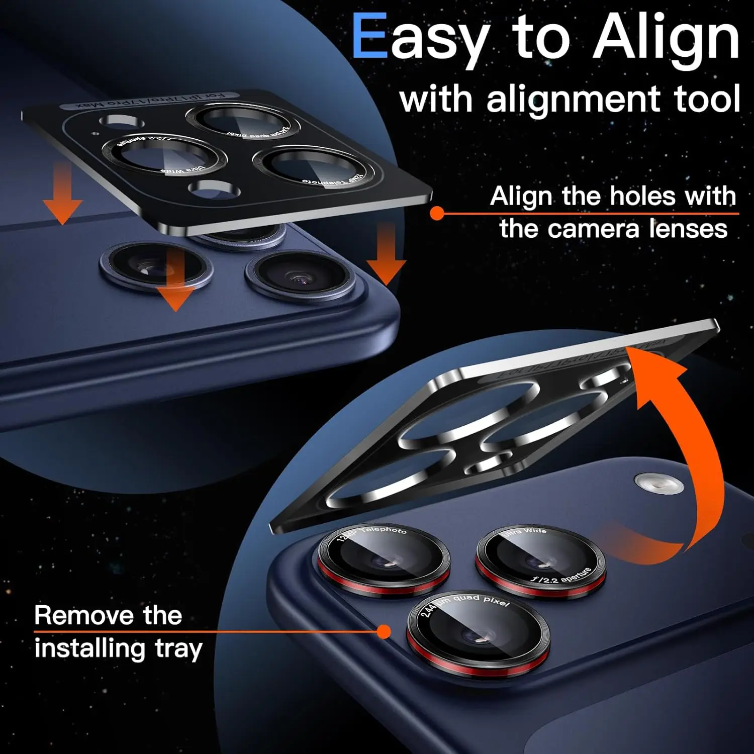 Camera Lens Protector Cover for iPhone 17 Air 17E 16E 16 Pro Max 15 Plus 14 13 Mini 12 11 17Pro Tempered Glass Phone Protection - view 6