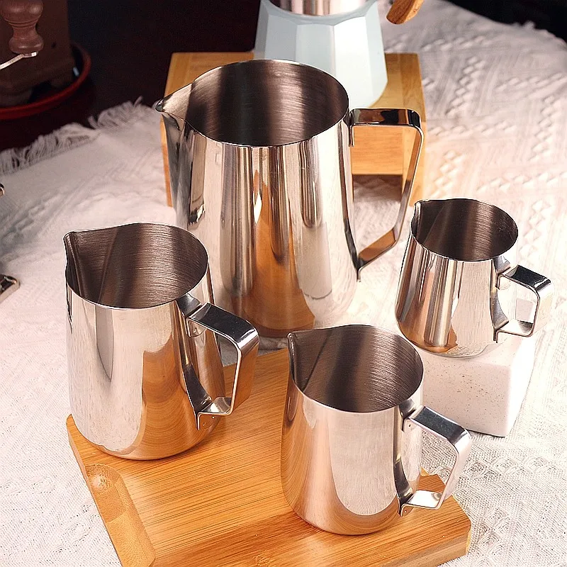 Aixiangru Coffee Cup Latte Art Pitcher Espresso Milk Frother Barista Steel With Lid Coffee Machine With Graduated 350ML