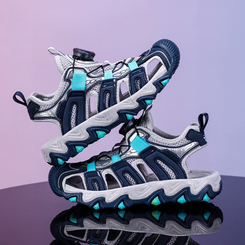 

Kids Sandals 2025 Summer New Style Breathable Snug Anti Slip Wear Resistant Sneakers Soft Bottom Beach Shoes for Children