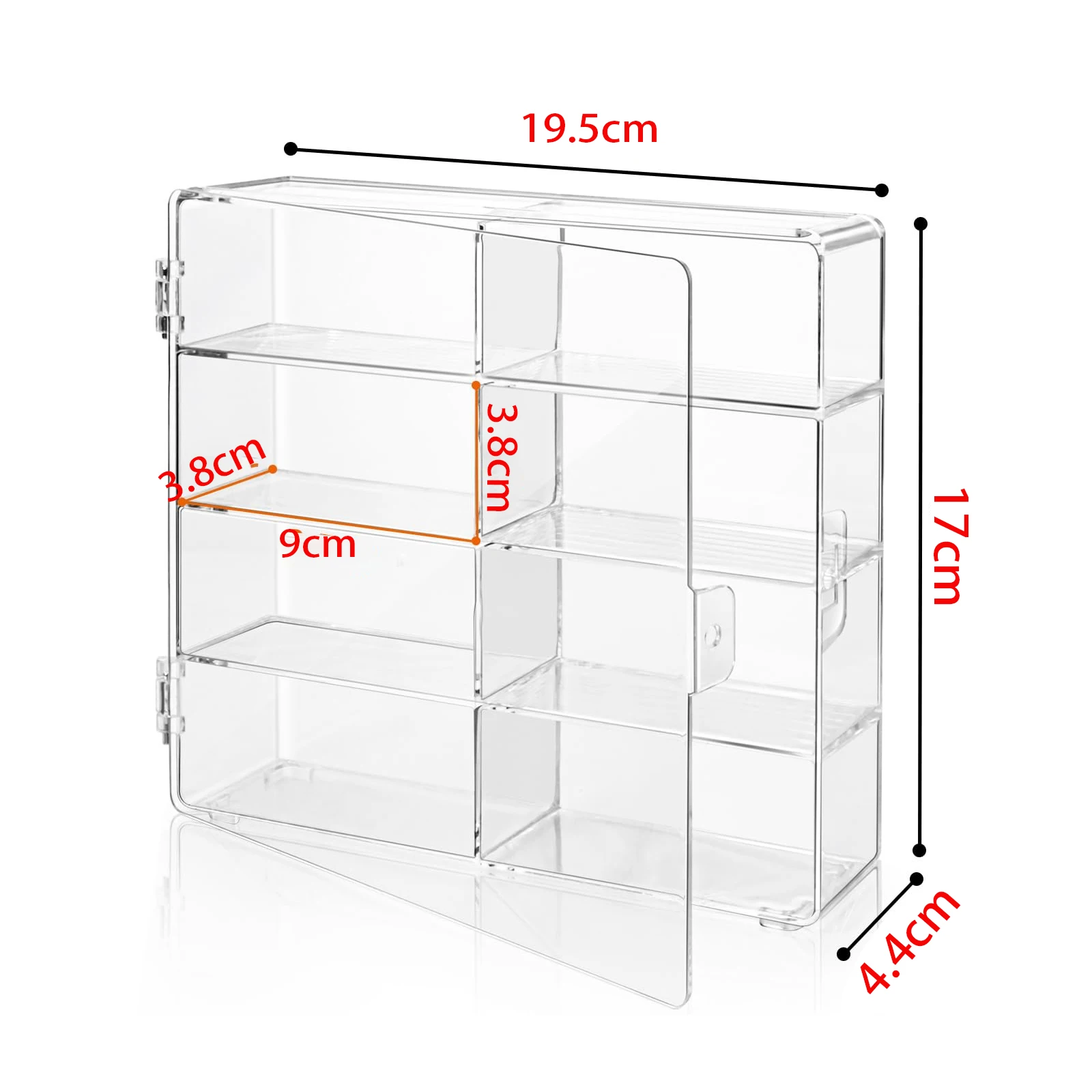 Acrylic Display Case Compatible with Hot Wheels, 8 Slots Display Case for Hot Wheels, Matchbox Cars Home for Decoration 1:64 Car