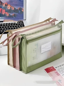 Organizer Jaring Bening A4 Besar dengan Ritsleting Ganda - Tas Penyimpanan Buatan Tangan Portabel yang Luas dan Luas 12 penyelenggara penjualan terbaik - №