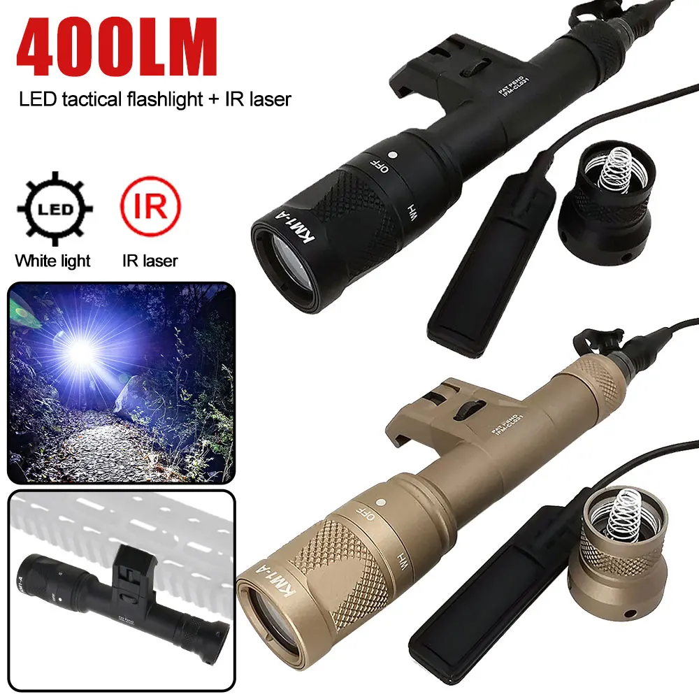 Outdoor Tactical M600V outdoor flashlight black/Tan outdoor LED headlight with IR Tactical lighting With impulse switch