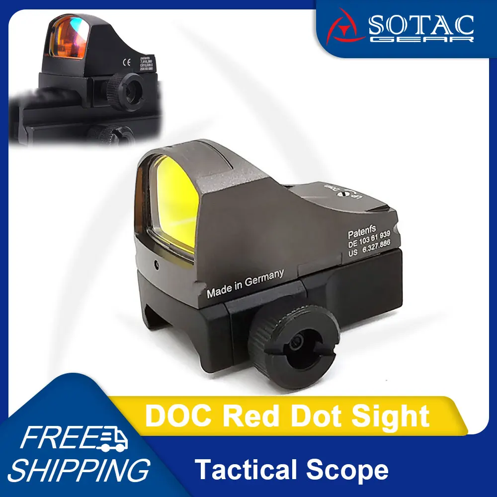 

SOTAC GEAR Tactical DOC Red Dot Sight Scope Hunting Outdoor Accessories Fit 20mm Rail