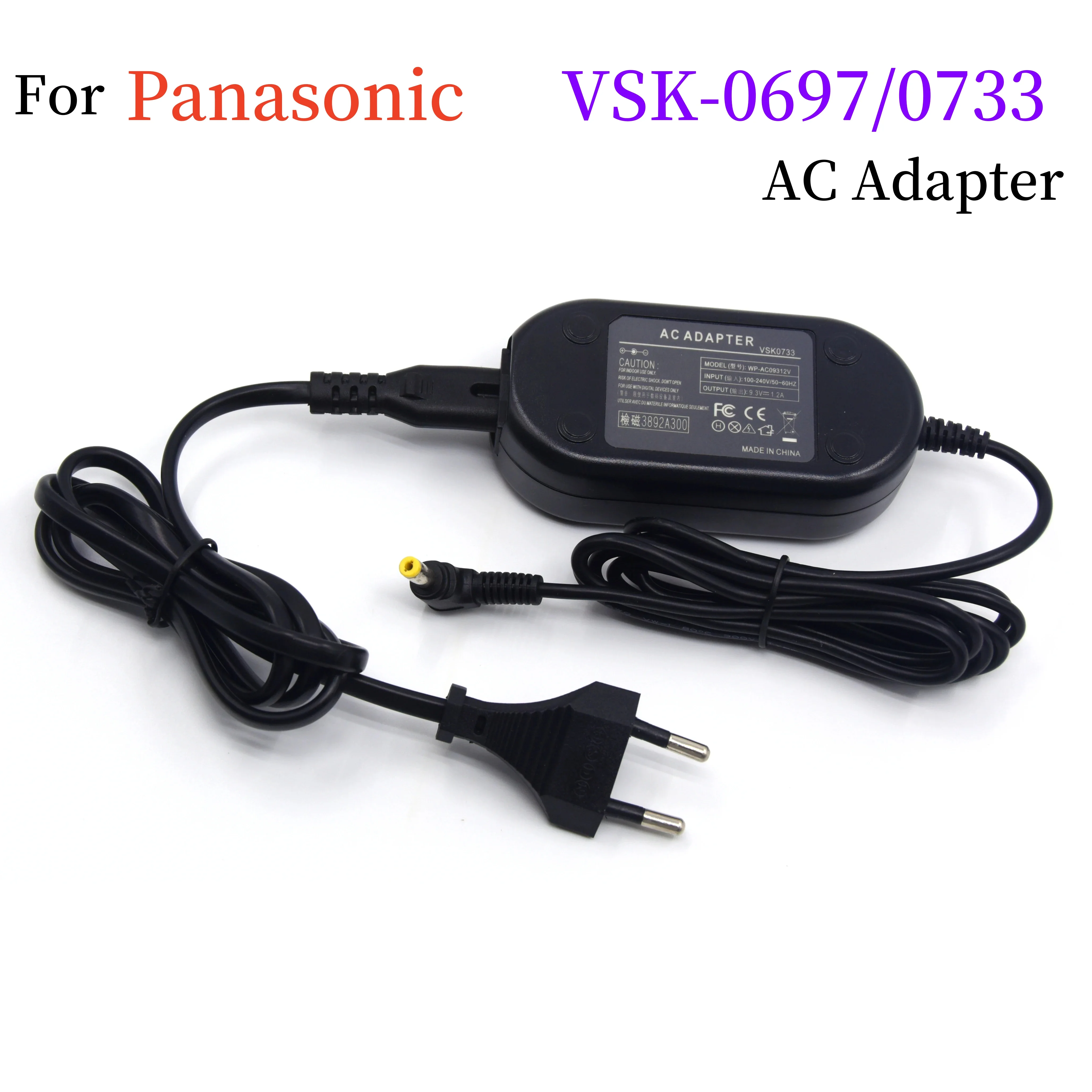 

VSK-0733 VSK-0697 AC Power Adapter Charger For Panasonic Camera HDC-DX3 HS9 SD3 SD7 SD9 SX5 TM900GK HS9GK SDR-H79K H80 H79P H90