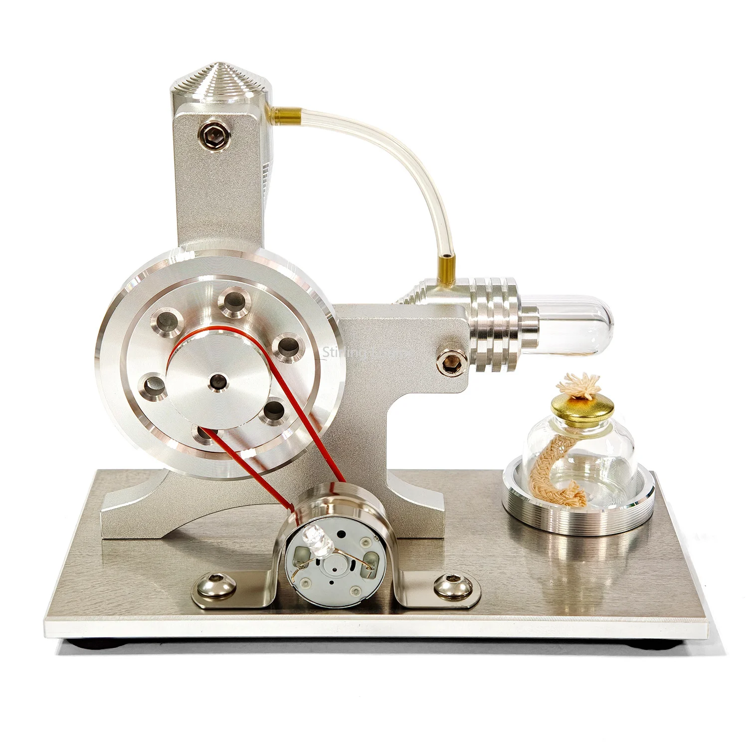 

Stirling Engine Model Mini Hot Air External Combustion School Physics Teaching Colorful LED Light Physical Toy Engine kit Model