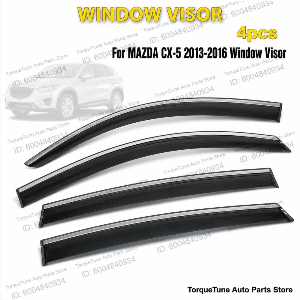 Premium In Channel Window Visor Wind Deflector For MAZDA CX-5 2013-2016 Car Side Door Rain Guard Ventvisor Auto Parts