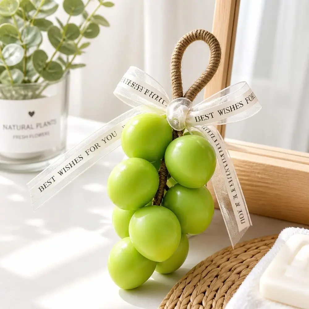 Durable Fruit Shape Fruit Shaped Soap Handmade Ribbon Decor Handmade Soap Decorative Soap Essential Oil Soap Gift Giving