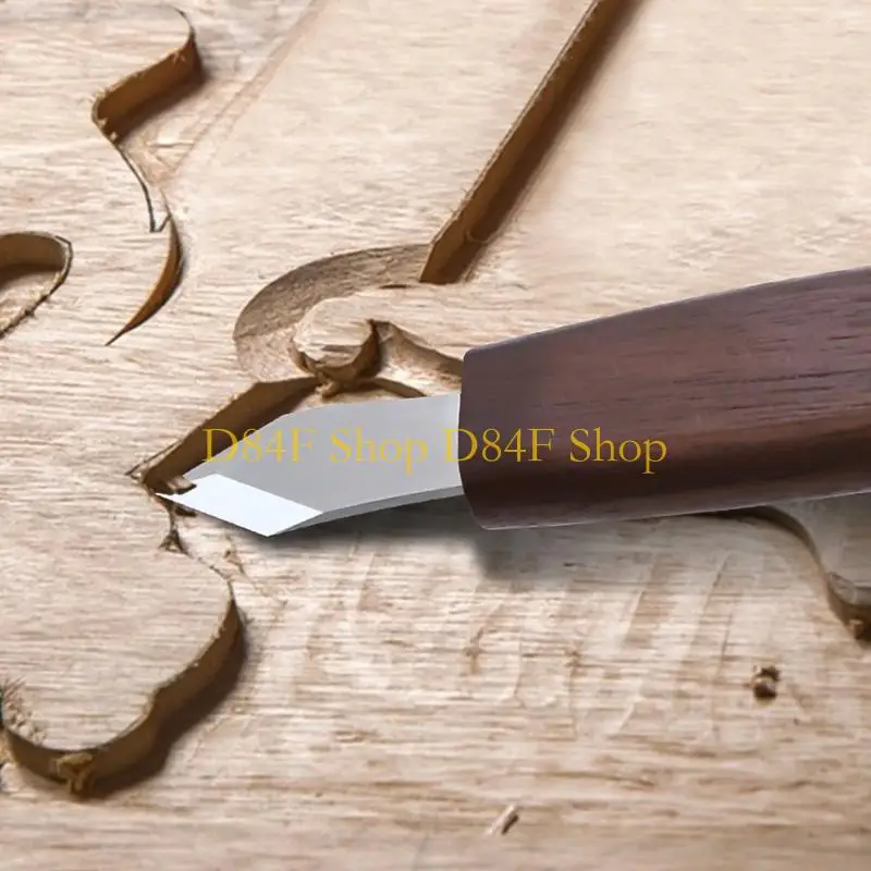 D84F Professional Marking Knife Marking Gauges Woodworking Tool with Carbon Steel Cutter Wooden Handle Carving Tool