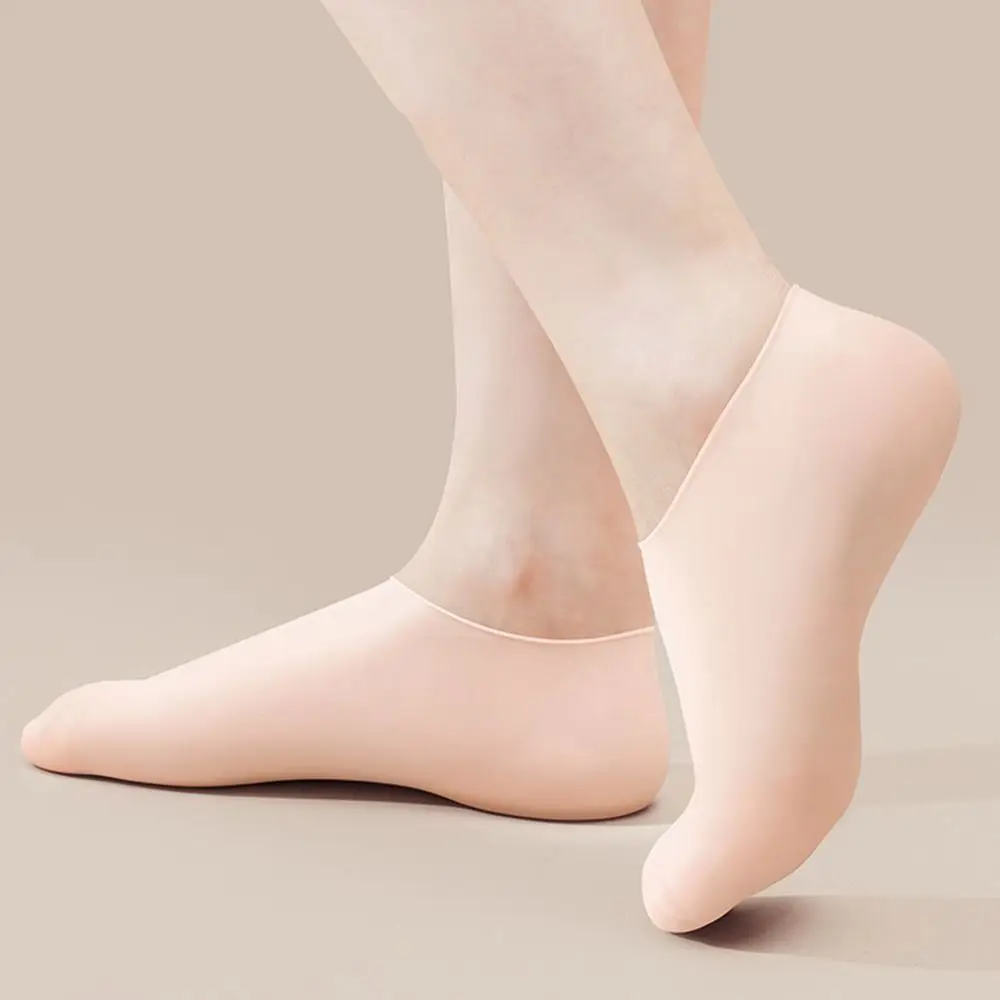 Reparar meias hidratantes de silicone alívio da dor anti rachaduras ferramenta de cuidados com os pés remover pele morta esfoliante meias de proteção dos pés