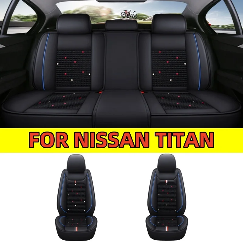 

Чехол на автомобильное сиденье NISSAN TITAN, водонепроницаемый, износостойкий, из искусственной кожи, ледяной шелк, полный чехол на сиденье, четыре сезона
