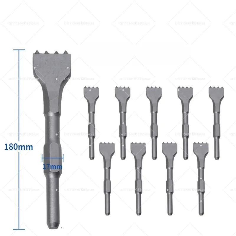10Pcs Alloy Impact Drill Bit Set Hexagonal Square Handle Concrete Chiseling Accessories