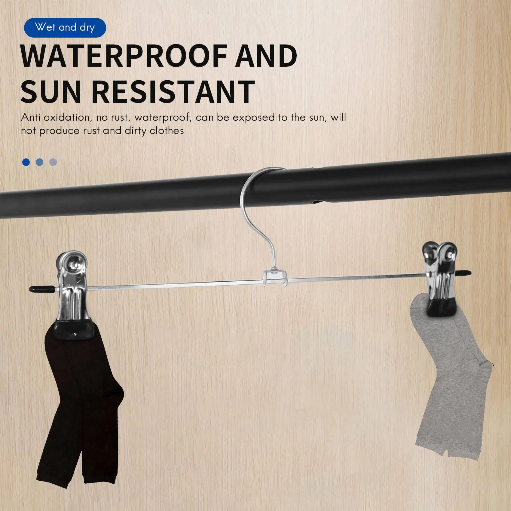 

AA50-24 PCS Skirt Hangers With Clips, Pants Hanger Metal Pant Hangers Space Saving For Pants Skirts Clothes