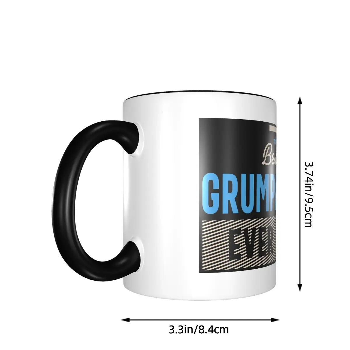 Mens Best Grumpa Ever Grandpa Mug Funny Ceramic Coffee Cups Tea Mugs Milk Cup Drinkware Gifts for Friends