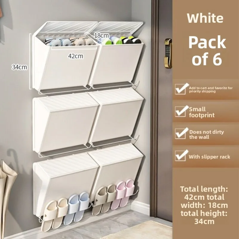 Ultra-thin shoe cabinet imported from Germany, entering the home at the door by the wall, shoe storage artifact