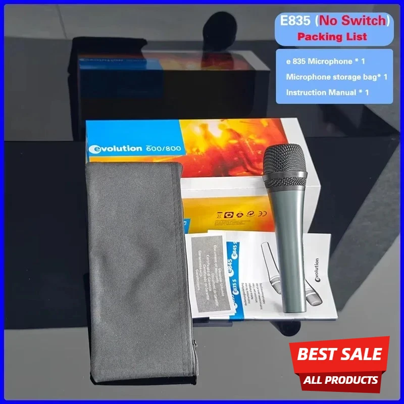 

Оптовая продажа: Набор из 3 динамических вокальных микрофонов серии Evolution 800 E835 без переключателей для домашней записи и прямых трансляций