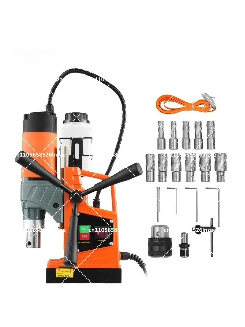 

Magnetic Drill Press 1450W 1.6 in Boring 850RPM 2810 lbf Portable Electric Mag Drill Motor 11PCs